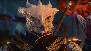 An evil Dragonborn character in Baldur's Gate 3.