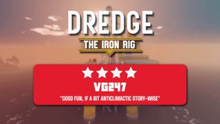 A review header for Dredge: The Iron Rig.