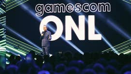 Geoff Keighley on stage at Gamescom Opening Night Live.