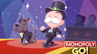 The Monopoly Man feeling himself at strutting in Monopoly Go!