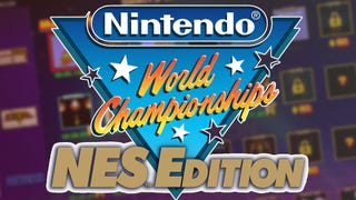 Header image featuring the Nintendo World Championship NES Edition logo over a blurred background of the game select screen