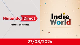 The logo for Nintendo Direct Partner Showcase and Indie World, with a date underneath: 27/08/2024.