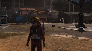 The player stands by the Teleportation Tower at Blackfell in Once Human