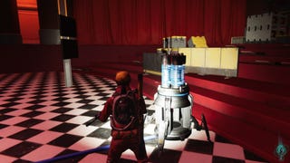 The player stands beside some power equipment in the Securement Silo Alpha in Once Human